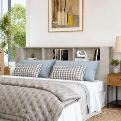 Elevate Your Bedroom Style with a Grey Headboard Cabinet