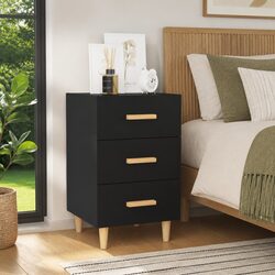 Functional 3 Drawer Nightstand