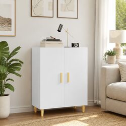 White Sideboard Cabinet 70x34x90cm Storage Buffet Furniture With Doors