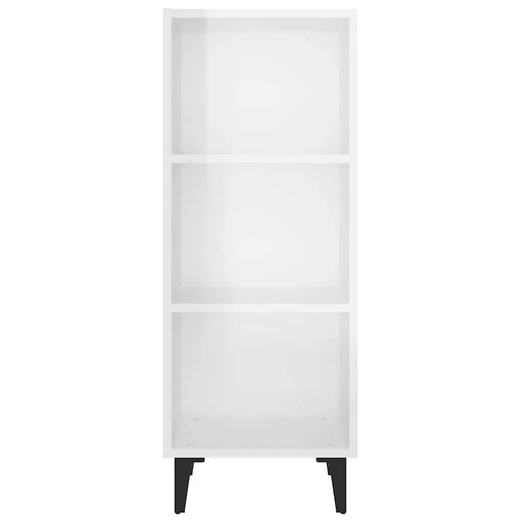 Sideboard Cabinet 34.5x32.5x90cm High Gloss 3 Compartments