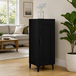 Elegant Black Storage Cabinet with 3 Compartments