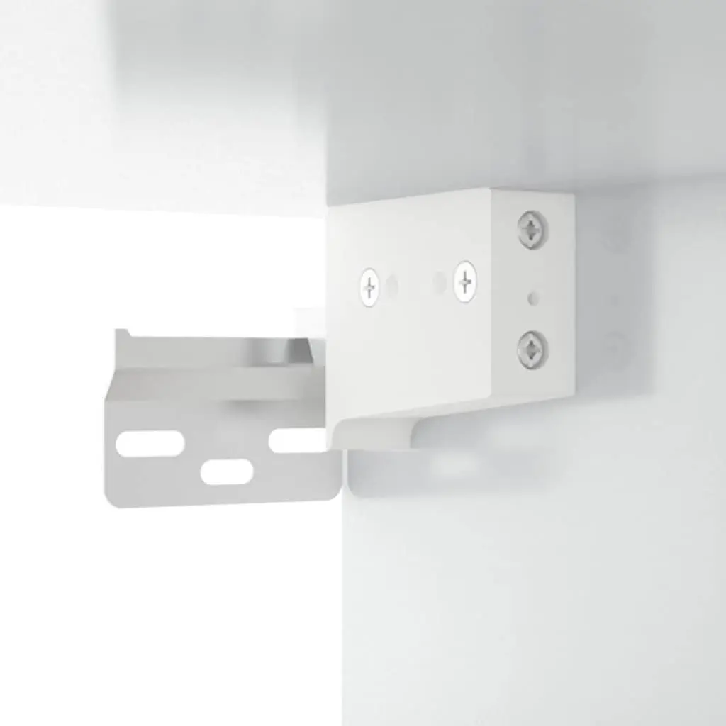 Wall-mounted Bedside Cabinets 2 pcs White Floating Night Stands Storage