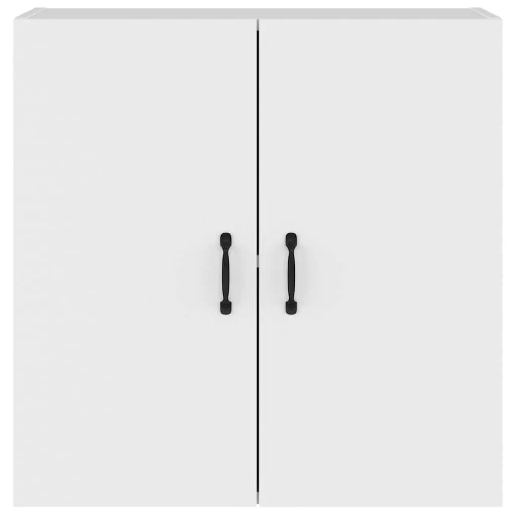Wall Cabinet 60x31x60 cm White Engineered Wood 2 Door Floating Storage
