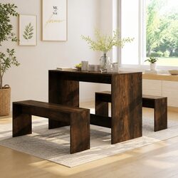 Brown 3 Piece Dining Set for Modern Living Spaces