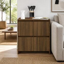 Sideboard with 4 Doors Brown Oak Storage Cabinet Buffet Furniture 70x41x75cm