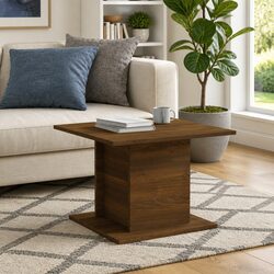 Enhance Your Space with This Brown Oak Coffee Table