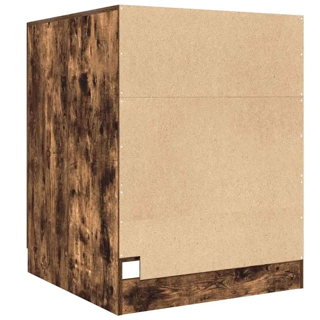 Bathroom Storage Cabinet Washing Machine Smoked Oak 71x71.5x91.5cm Laundry