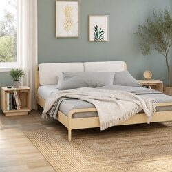 Enhance Your Bedroom with 2 Modern Brown Side Tables