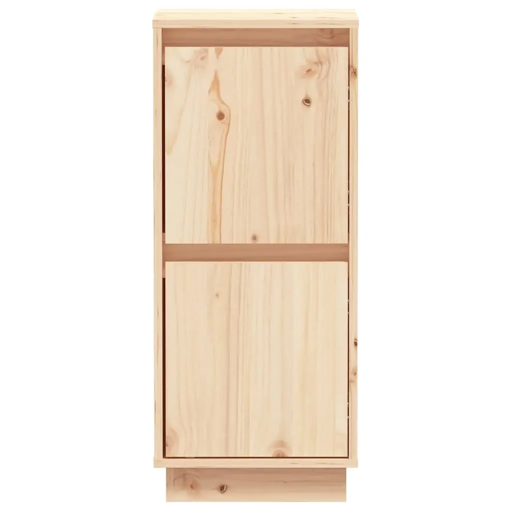 Sideboard Cabinet 31.5W x 34D x 75H cm Solid Wood Pine 2 Doors Storage Furniture Set Brown