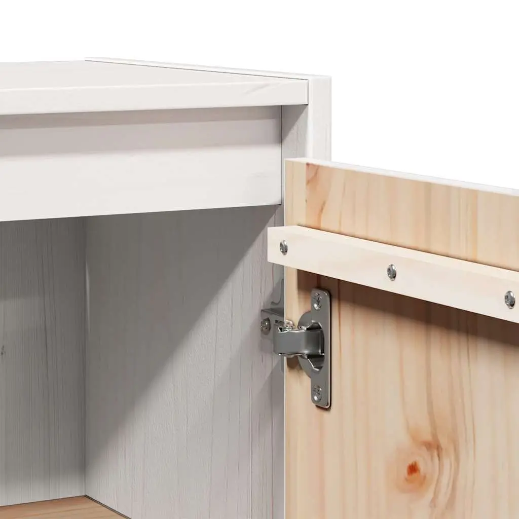 Wall Cabinets 30x30x60 cm 2 pcs White Solid Wood Pine Floating Storage Shelves