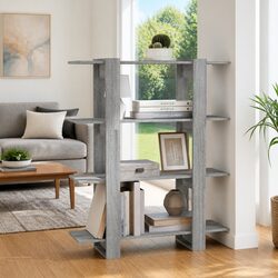 Stylish Grey Shelving Unit for Enhanced Living Spaces