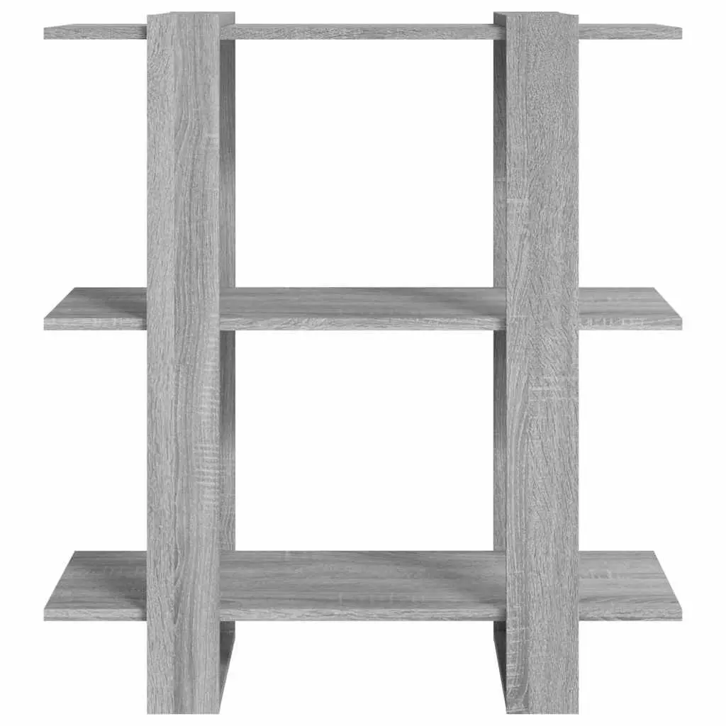 Book Cabinet 80x30x87cm Grey Wooden Storage Room Divider