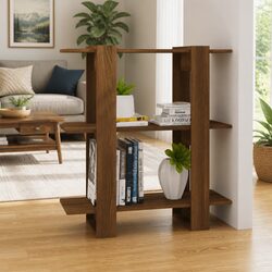 Enhance Your Space with a Brown Oak Book Cabinet Divider