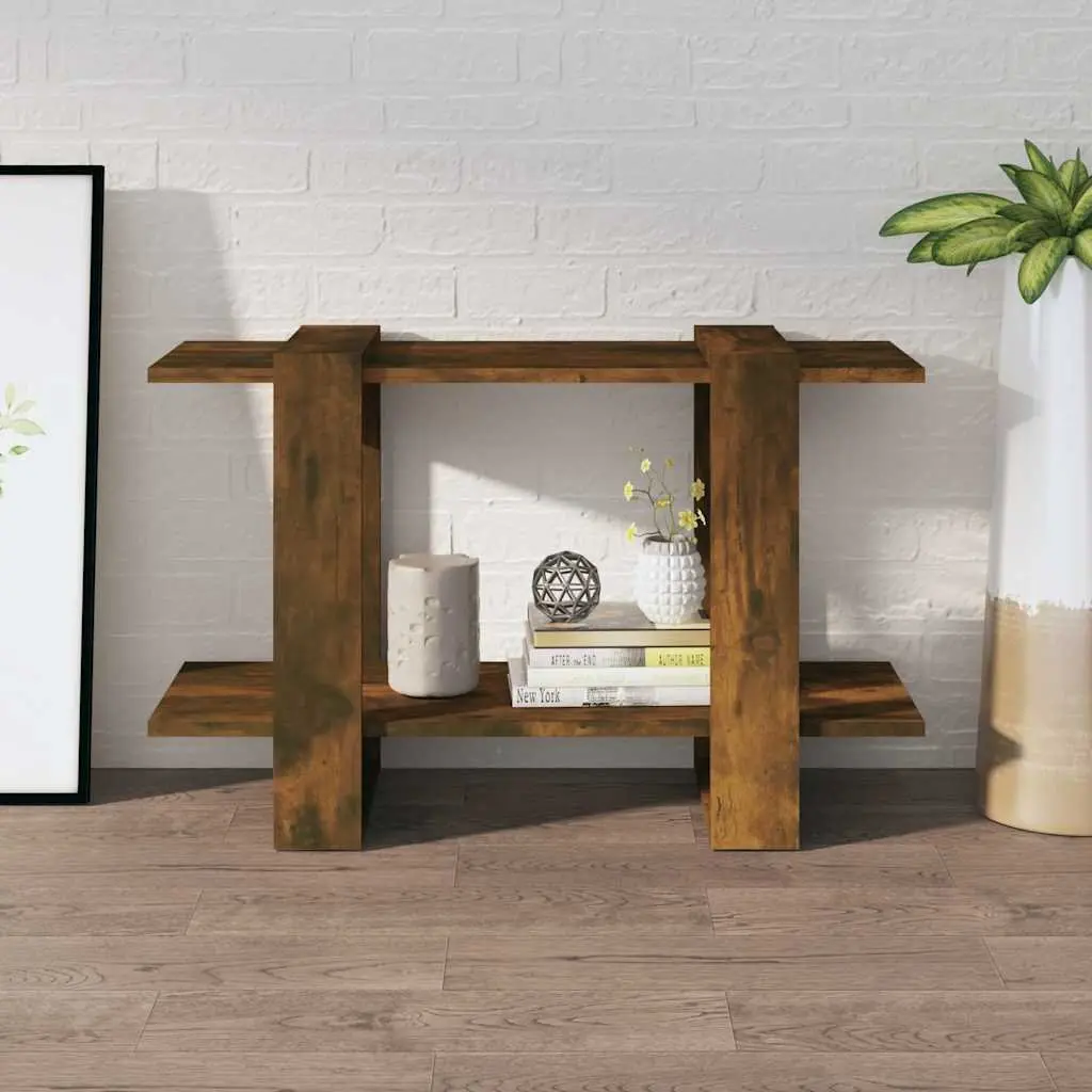 Brown Bookcase Storage Organiser Room Divider Standing Shelf 80x30x51cm