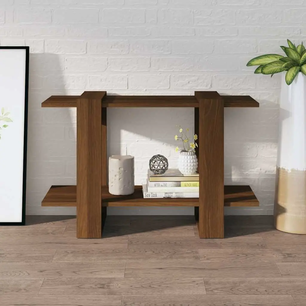 Book Cabinet 80x30x51cm Brown Oak Room Divider Storage Organiser