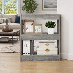 Book Cabinet Room Divider Grey Sonoma 60x30x72 cm Shelving Storage Organiser