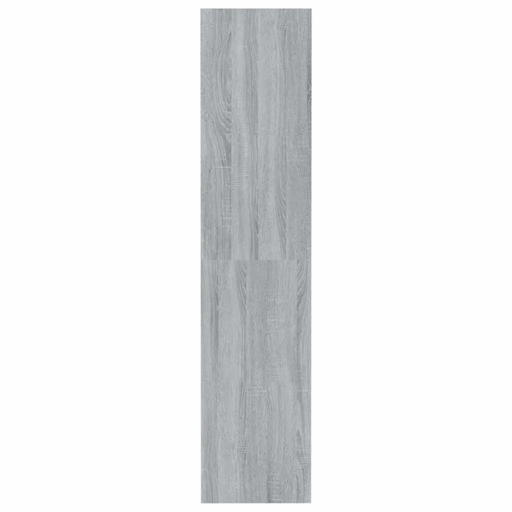 Book Cabinet 80x30x135cm Grey Wooden Shelving Storage Room Divider