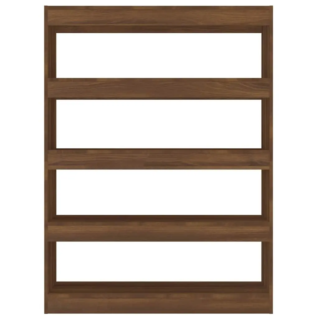 Book Cabinet Room Divider Brown Oak Shelving Unit Storage Organiser