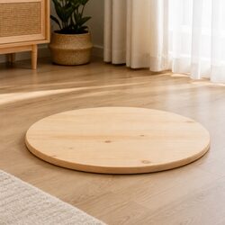 Stylish Round Pine Wood Table Top Ø70cm for Your Space