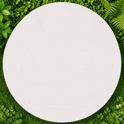 Round Table Top White Solid Wood Pine Indoor Dining Coffee Tabletop Ø60cm