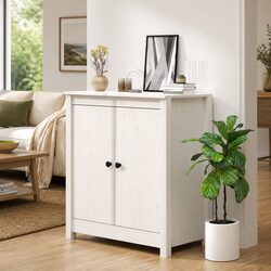 Elegant White Storage Sideboard for Living Rooms