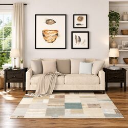 Enhance Your Space with 2 Black Pine Side Tables 50x50x49 cm