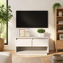 White Pine Wood TV Cabinet for a Stylish Living Space
