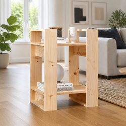 Solid Wood Pine Book Cabinet Room Divider Bookshelf 41x35x57cm Storage Shelves