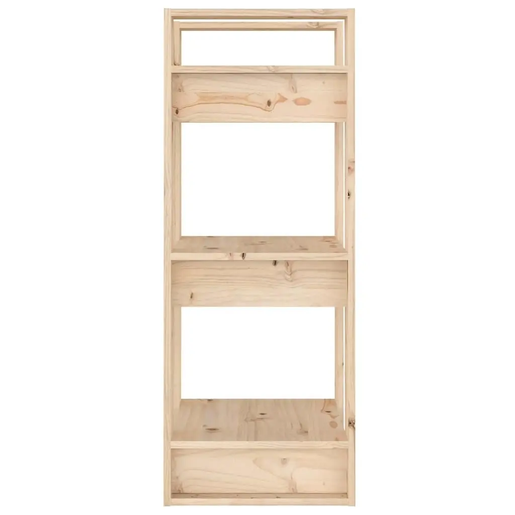 Solid Wood Pine Book Cabinet 41x35x91cm Room Divider Brown Bookshelf Storage