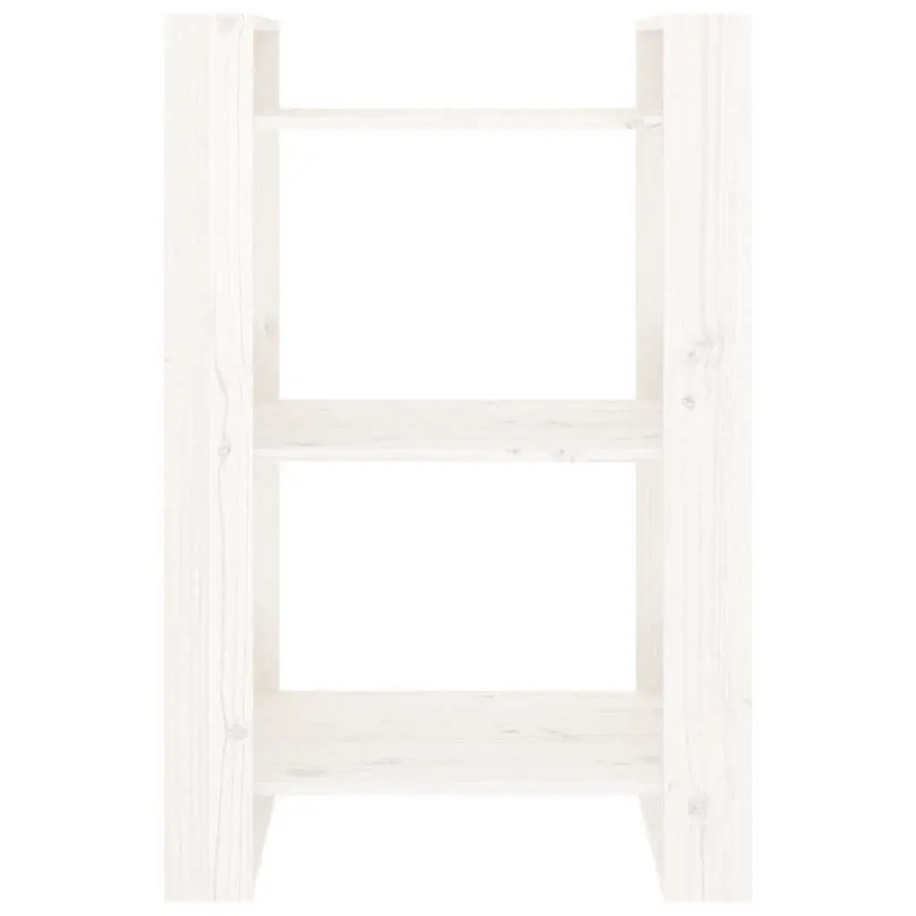 Book Cabinet White Solid Pine Wood Room Divider Shelving Storage Organiser
