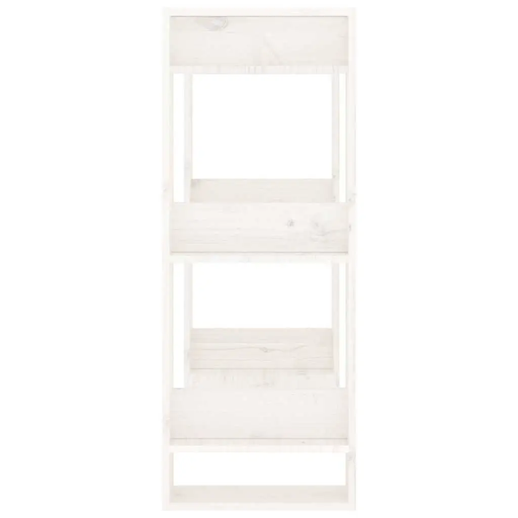 Book Cabinet White Solid Pine Wood Room Divider Shelving Storage Organiser