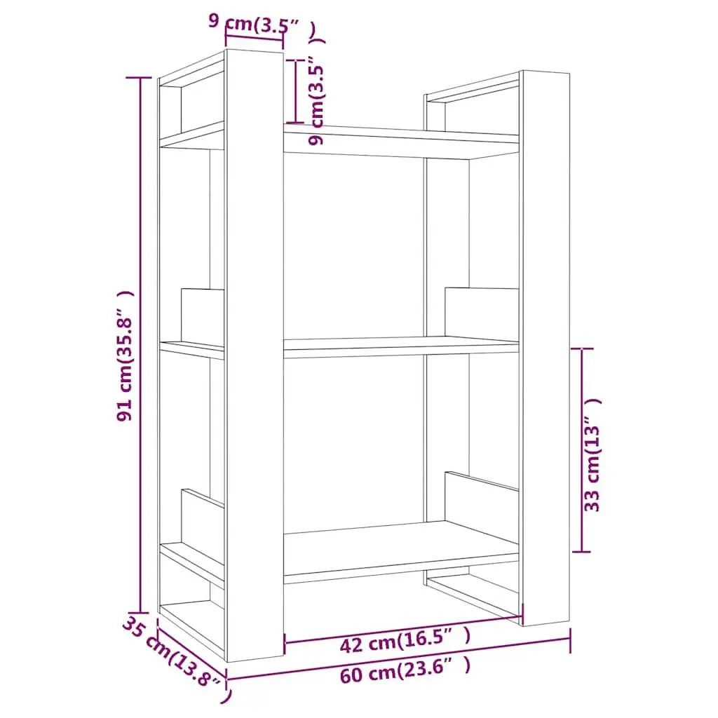 Book Cabinet White Solid Pine Wood Room Divider Shelving Storage Organiser