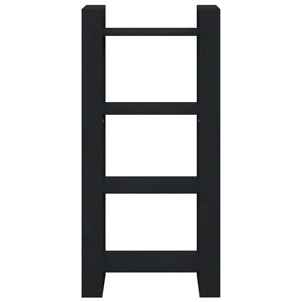 Solid Wood Book Cabinet 60x35x125cm Room Divider Storage Shelving Unit Black