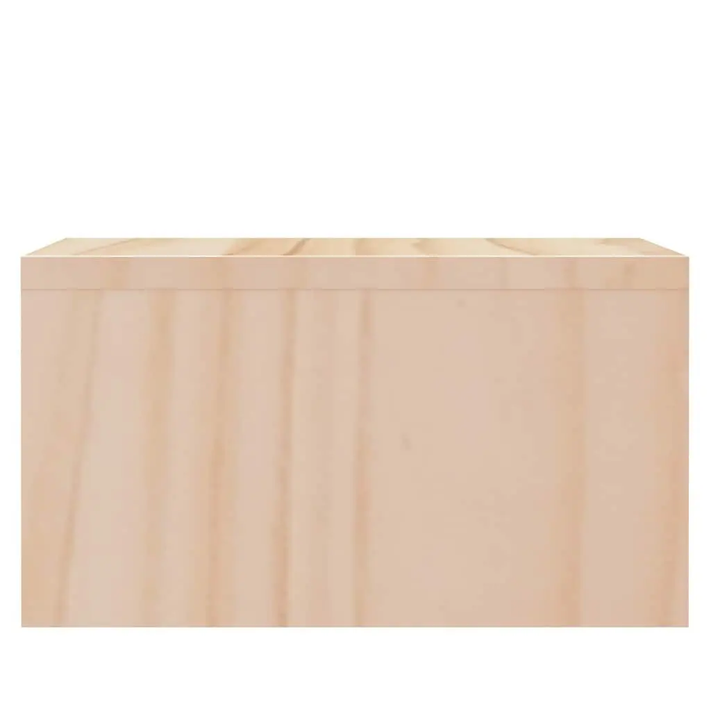 Monitor Stand 50x27x15cm Solid Pine Wood Riser Desk Organiser with Integrated Storage