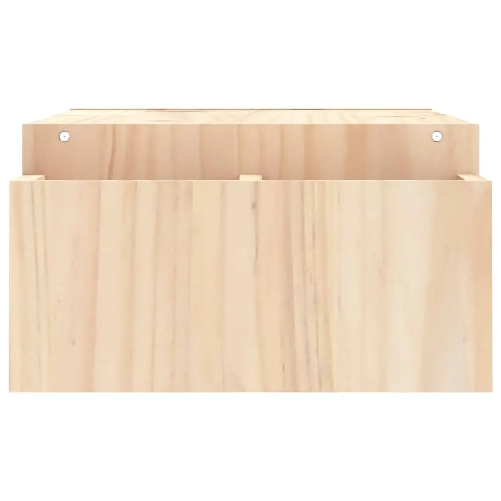 Wooden Monitor Stand 100x27.5x15cm Solid Pine Ergonomic Riser with Storage Slots