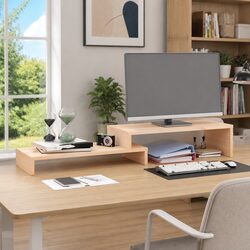 Elevate Your Workspace with This Stylish Wooden Riser