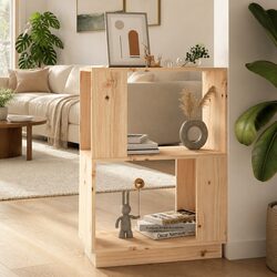 Transform Your Space with the Brown Pine Book Cabinet