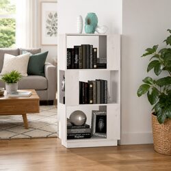 Elegant White Pine Bookcase That Enhances Your Living Space