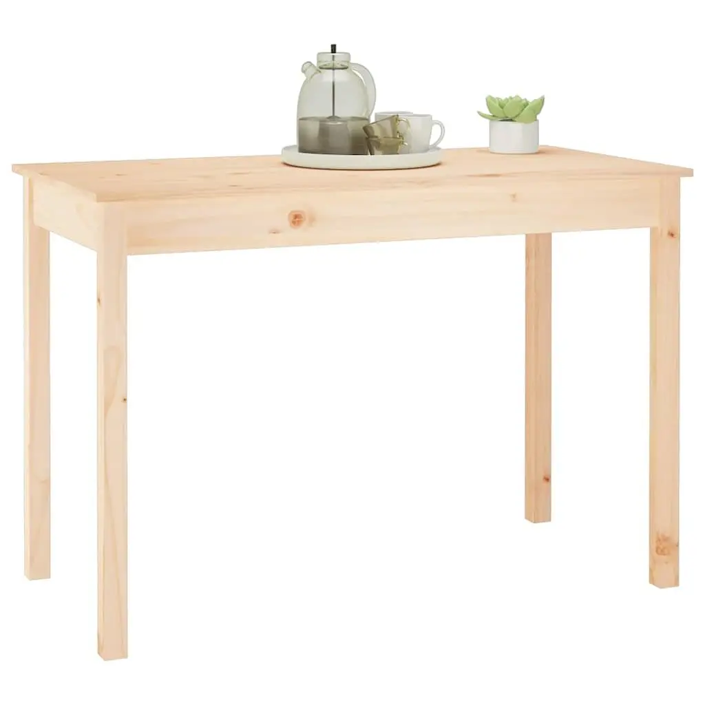 Solid Wood Pine Dining Table 110x55x75cm Brown Rustic Kitchen Room Furniture