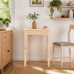 Solid Wood Dining Table 55x55x75 cm Brown Kitchen Furniture Minimalist Design
