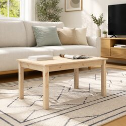 Elevate Your Living Space with This Brown Wooden Coffee Table