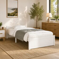 Enhance Your Bedroom with a White Wooden Bed Frame