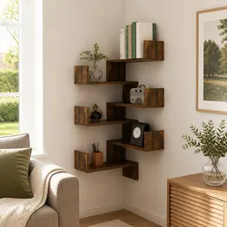 Maximize Your Space with Stylish Corner Shelves 2 pcs