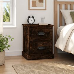 Bedside Cabinets 2 pcs Brown 39x39x47.5 cm Engineered Wood Nightstand Storage
