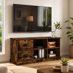 Elevate Your Space with the Smoked Oak Brown TV Cabinet