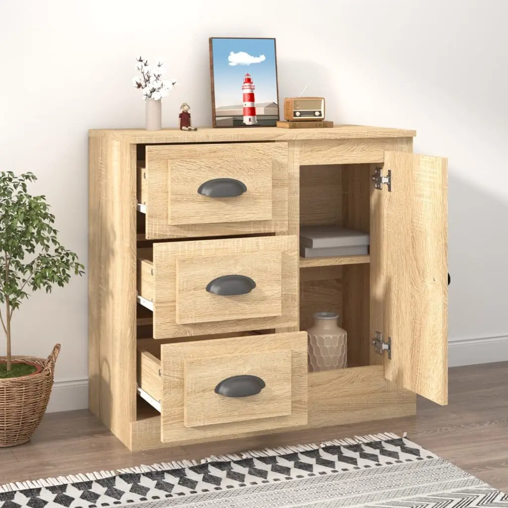 Sideboard 70x35.5x67.5 cm Brown Engineered Wood Storage Cabinet
