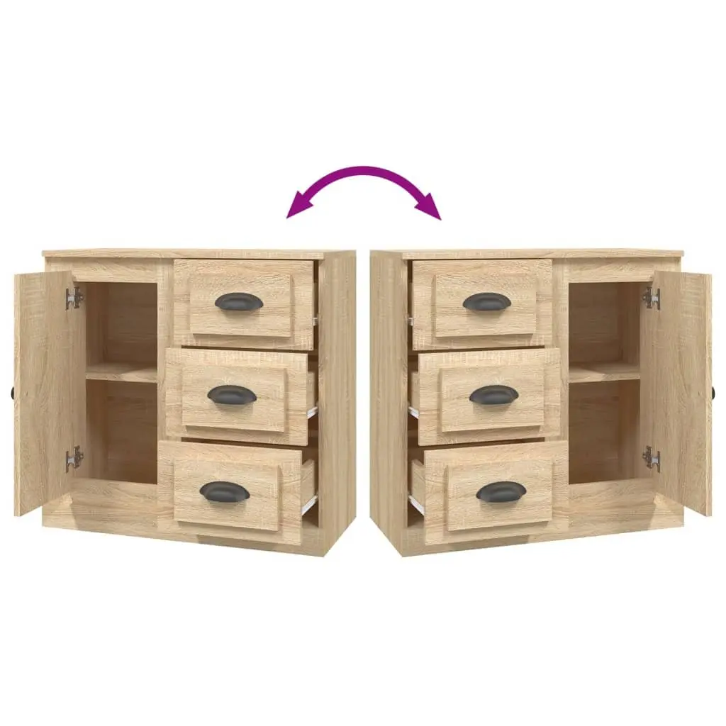 Sideboard 70x35.5x67.5 cm Brown Engineered Wood Storage Cabinet