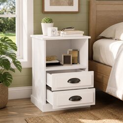 Enhance Your Space with 2 White Bedside Cabinets