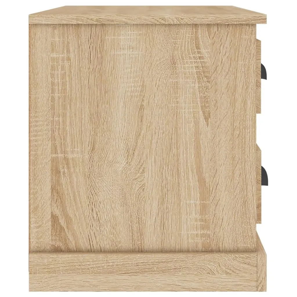 Bedside Cabinet Brown 2 Drawer Storage Compartment Nightstand