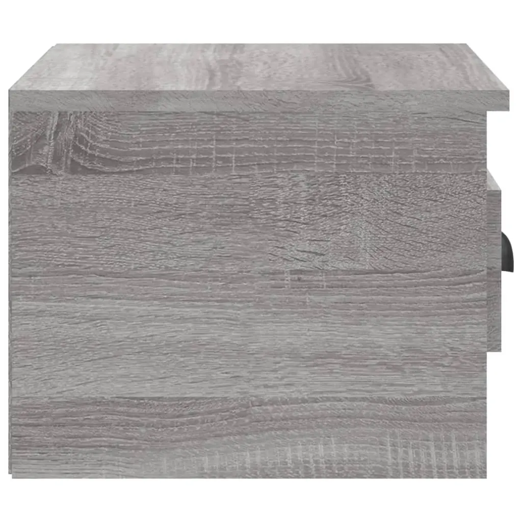 Wall-mounted Bedside Cabinets 2 pcs Grey Sonoma Floating Storage Drawer